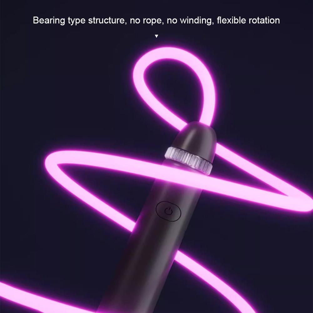 Children's Colorful Luminous Skipping Rope Type-C Rechargeable Long-Lasting Color-Changing Skipping Rope Portable Fitness Equipment