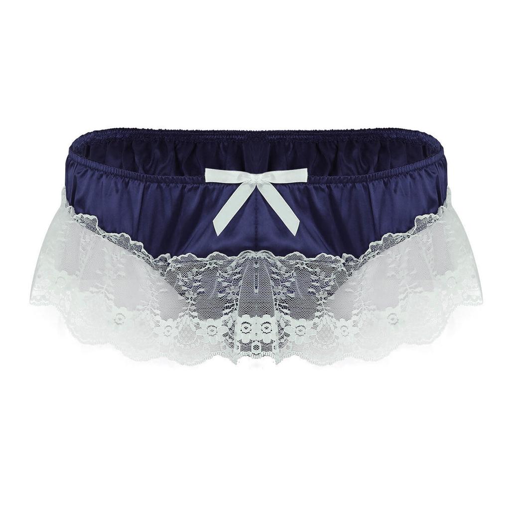 Sexy Mens Lace Briefs Open Butt Low  G-string Thong Underwear Panties