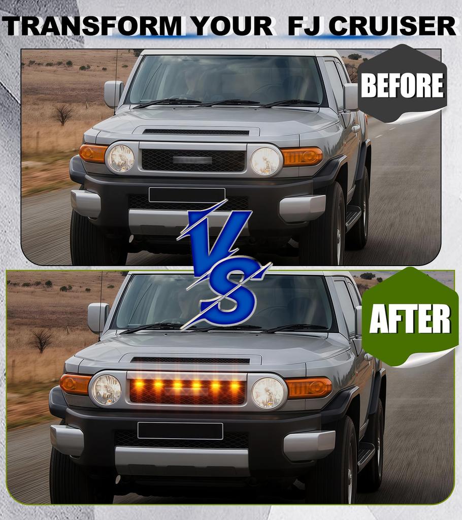 LED Grill Light for Toyota FJ Cruiser 2007 2008-2014 Front