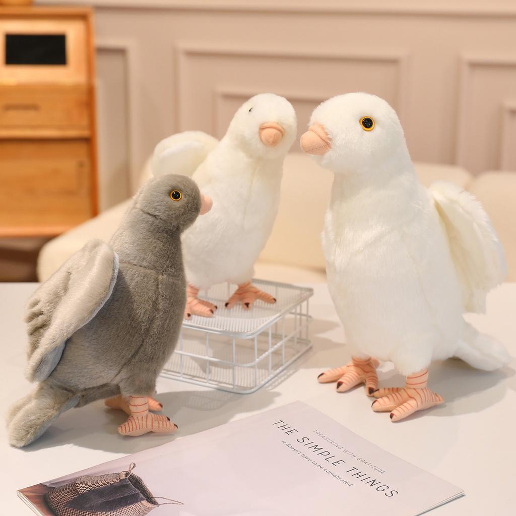 22/30Cm Simulation Pigeon Plush Stuffed Realife Birds Doll Comfortable Fabric Home Ornament Birthday Gifts