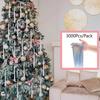 Laser Metallic Silver Thread Christmas Tree Ornaments and Festive Party Supplies