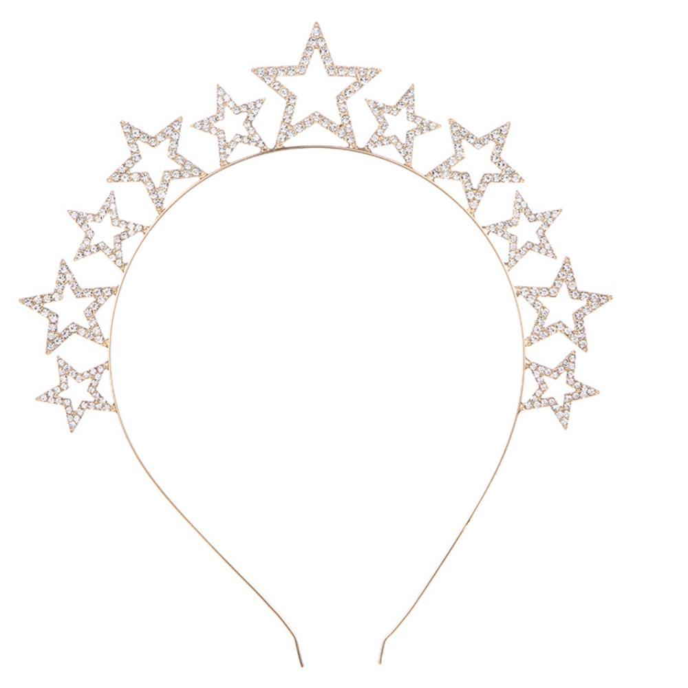 Fashion Christmas Antlers Hairband Zinc Zinc Alloy Crystal Headwear Party Ornament Letter Hair Hoop
