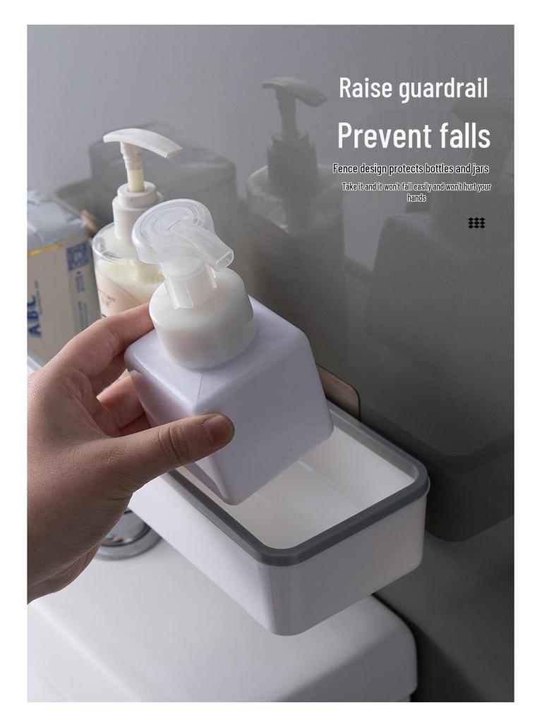 Above-Toilet Wall-Mounted Punch-Free Multifunctional Storage Rack