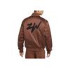 Jordan Logo Print Single-Breasted Sports Jacket Men Outerwear Brown DV5634-244