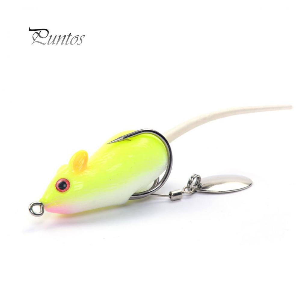 Lifelike Rat Hook Bass Snakehead Fishing Tackle Bait Mouse Lure