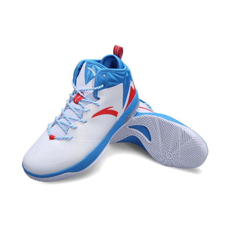 Anta Basketball Collection NBA Cushioning Slip Resistant Abrasion Resistant Mid top Basketball Shoes Men's Blue White 91541103-1