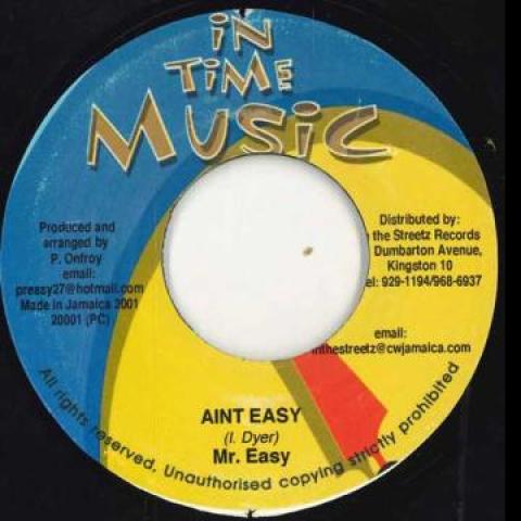 

7inch Record MR EASY / MR. PEPPER - Aint Easy / You So Proud none In Time Music 2001 Jamaica Reggae, Ska & Dub Used