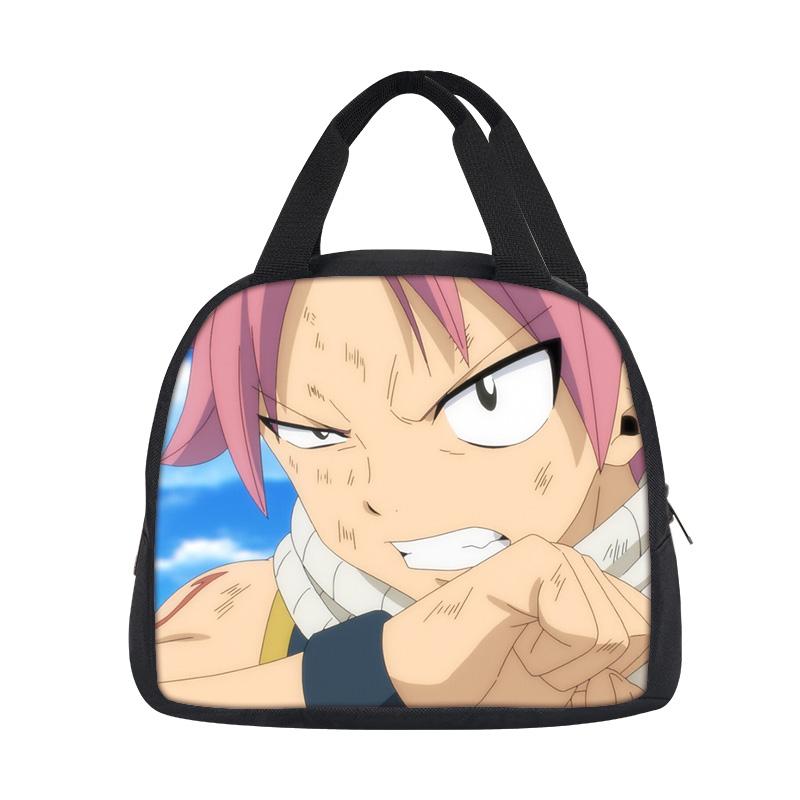 FAIRY TAIL Lunch Bag Cartoon Anime Printed Student Boys and Girls New Style Lightweight, Small, Large Capacity, Versatile