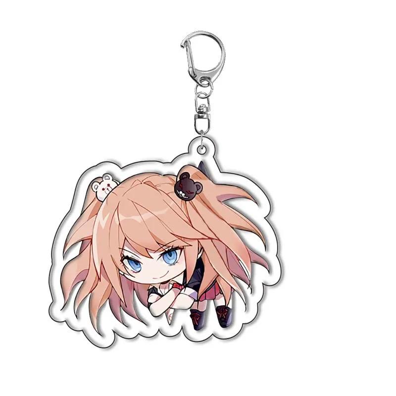 Portachiavi Acrilico Double Sided Danganronpa Collezione Fan Figure Anime Gioco Nanami ChiaKi Nagito Komaeda Ciondolo Gadget Carino