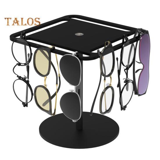 360 Degrees Rotating Sunglasses Organizer Single/Dual Layer Clear Acrylic Glasses Storage Rack Space Saving Heavy Duty Eyewear Display Stand Holder