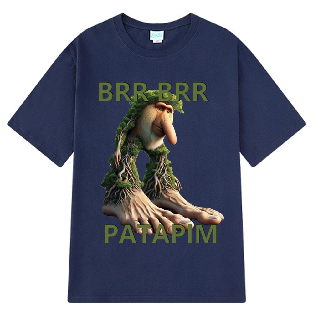 Brr Brr Patapim T Shirt Funny Italian Brainrot Meme Graphic Tshirt Unisex Women Summer 100 Cotton Cozy Soft ONeck Tshirts Tops