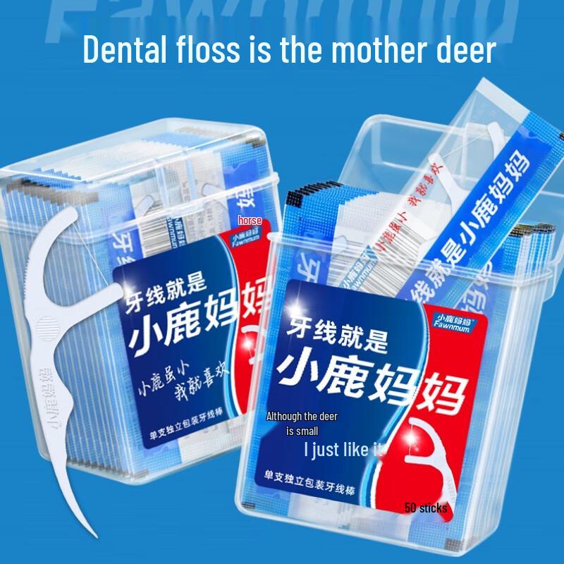 Kleine Reh Mama Zahnseide-Sticks (150 zählen)