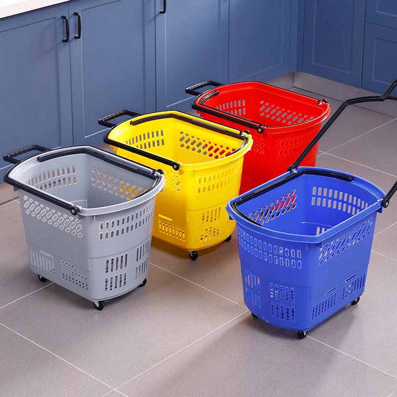 Jingyu Supermarkt Einkaufskorb mit Rädern