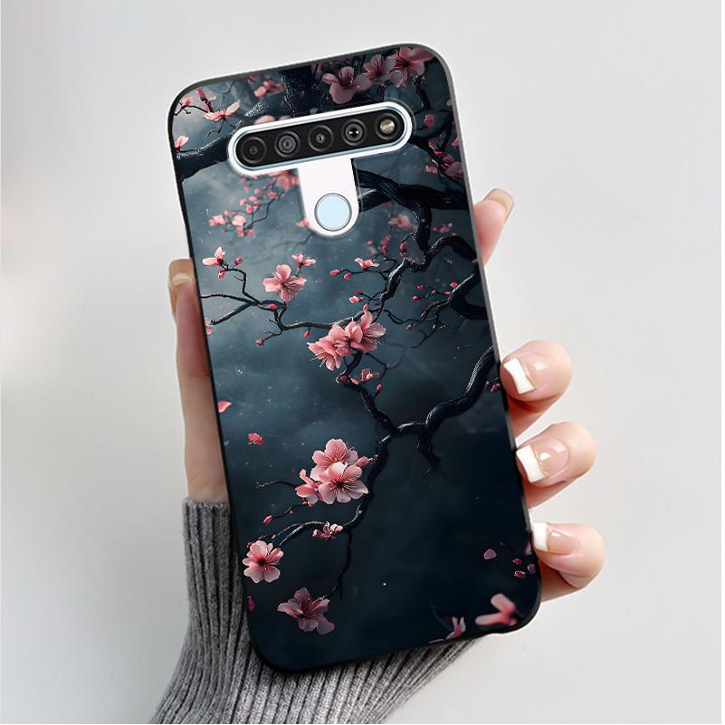 Printing Pattern Case For LG Q61 / LG K61 / LG Q70 Cover Fundas Soft Silicone Black Shell Cute Flower Cartoon Casing Coque Capa