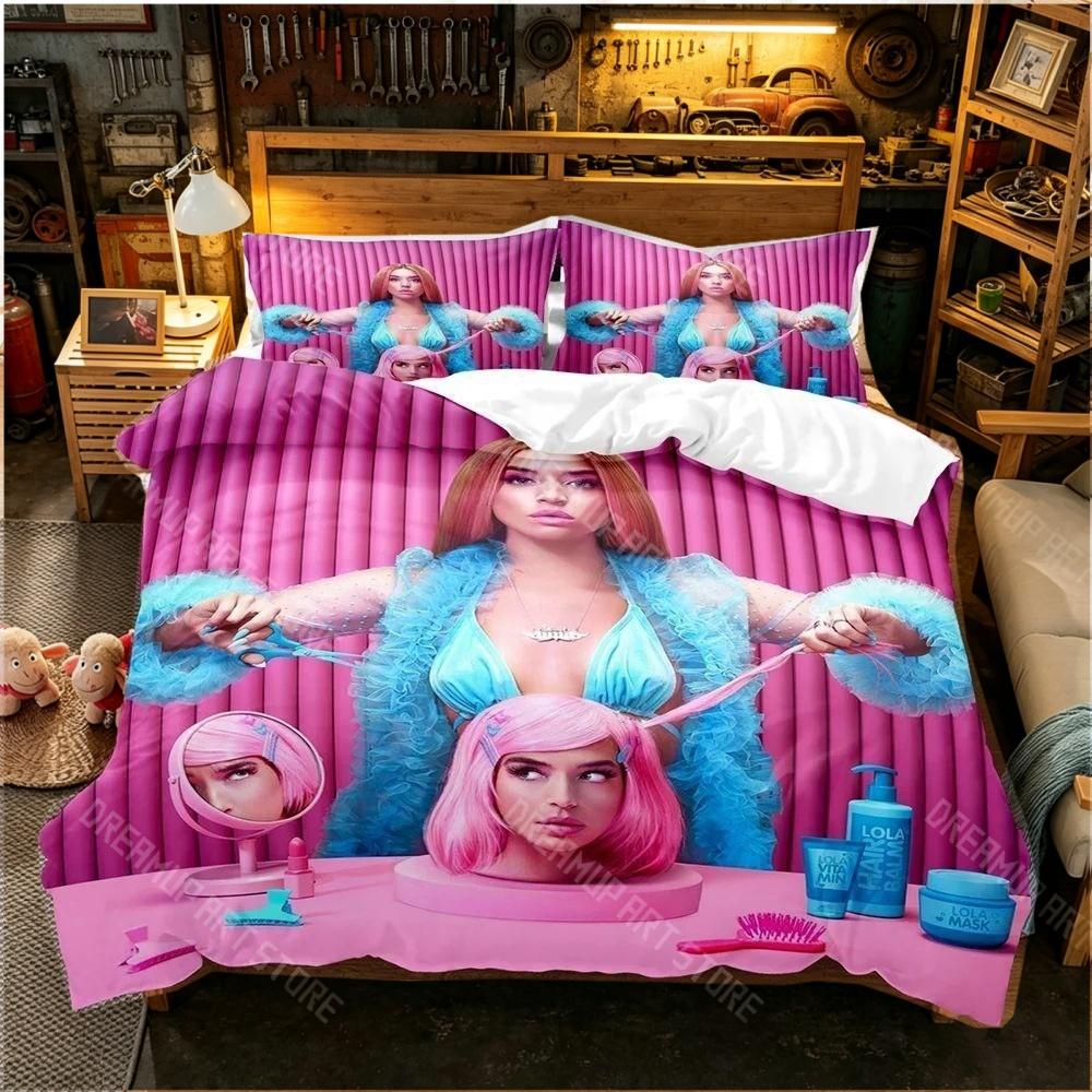 3D Printed Lola Fashion Indigo Singer Bedding Set for Boys Girls Duvet Cover Pillowcase Twin Queen King Full Single Double Sizes