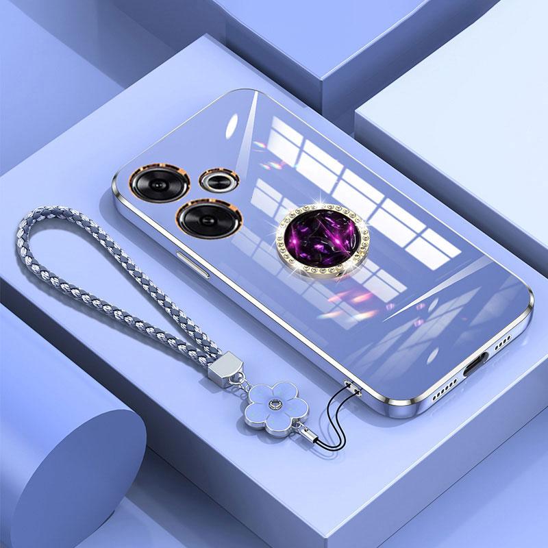 

Чехол Redmi13 с ремешком, роскошный чехол с бриллиантовым держателем для Xiaomi Redmi 13 13C 14C 12C 10C 12 NOTE13 PRO 5G, чехол-подставка с кольцом Redmi 13C 4G&Case & Holder синий