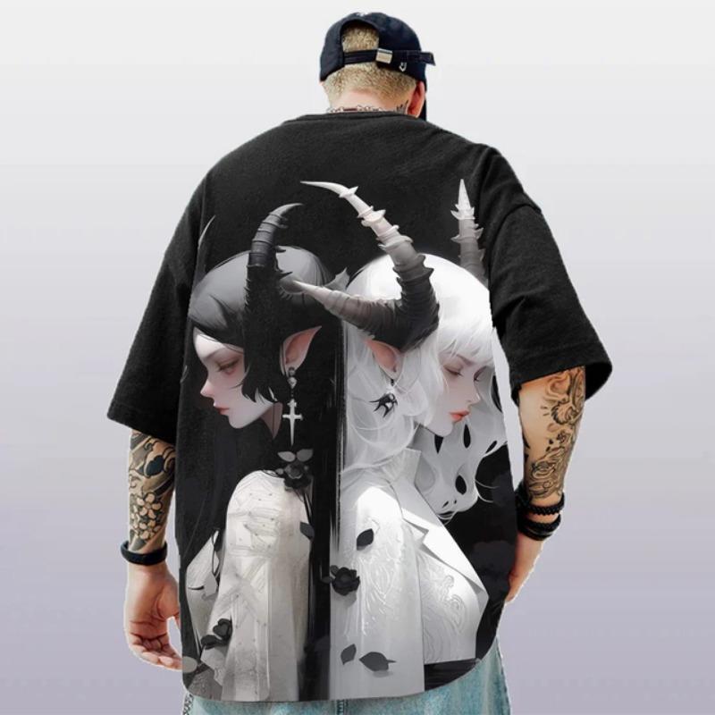 

Футболка с аниме-принтом 3D с круглым вырезом Женская Мужская футболка Мужская модная повседневная футболка с коротким рукавом Harajuku Одежда унисекс 4XL