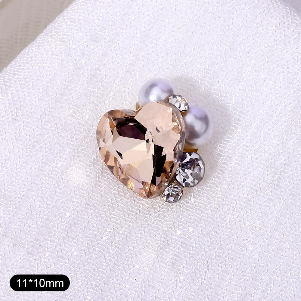 Light Coffee Merad Crystal Stack Diamond Finished Diamond Decoration Material Crooked Heart Peach Heart Rock Sugar Fertilizer Square Three-Dimensional