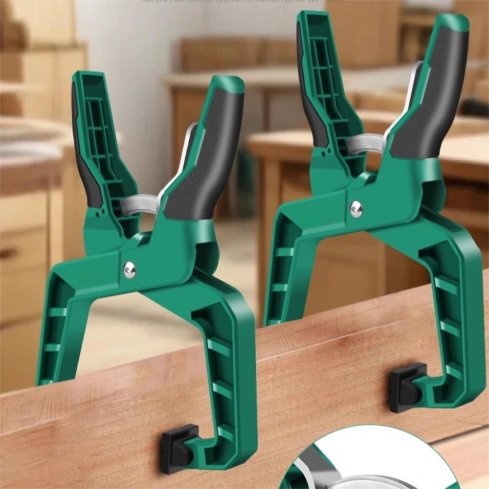 Прочные пластиковые пружинные зажимы Быстрозажимные зажимы Нескользящая ручка Мощные фиксирующие плоскогубцы Многоцелевые столярные зажимы Для деревообработки 4inch