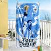Football Messi Customizable Name Beach Towel Super Soft Microfiber Quickdry Fabric Perfect for Traveling Yoga Camping and Swimming