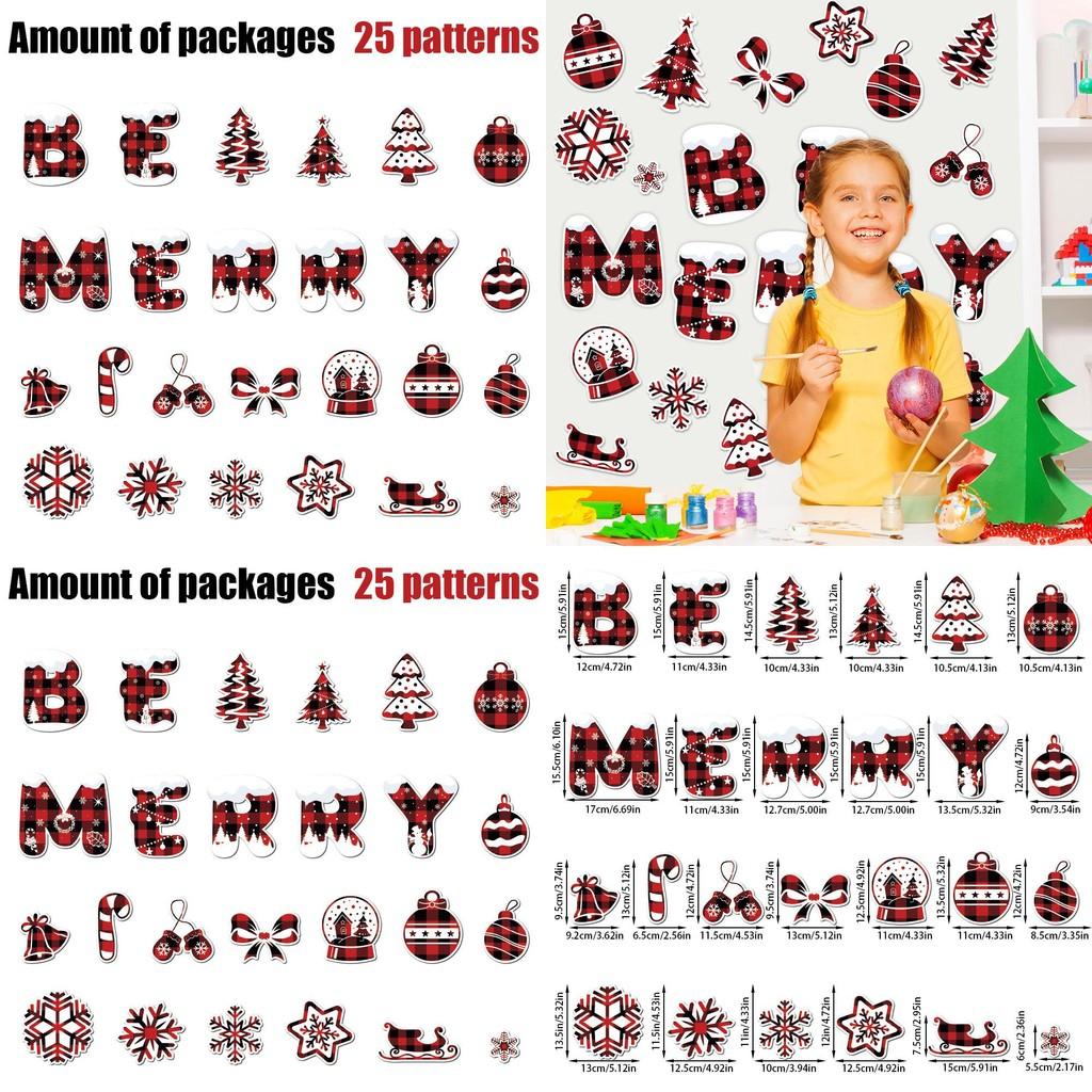 Alphabet Christmas Snowflake Paper Diy Card Stickers Decor For Events Holiday