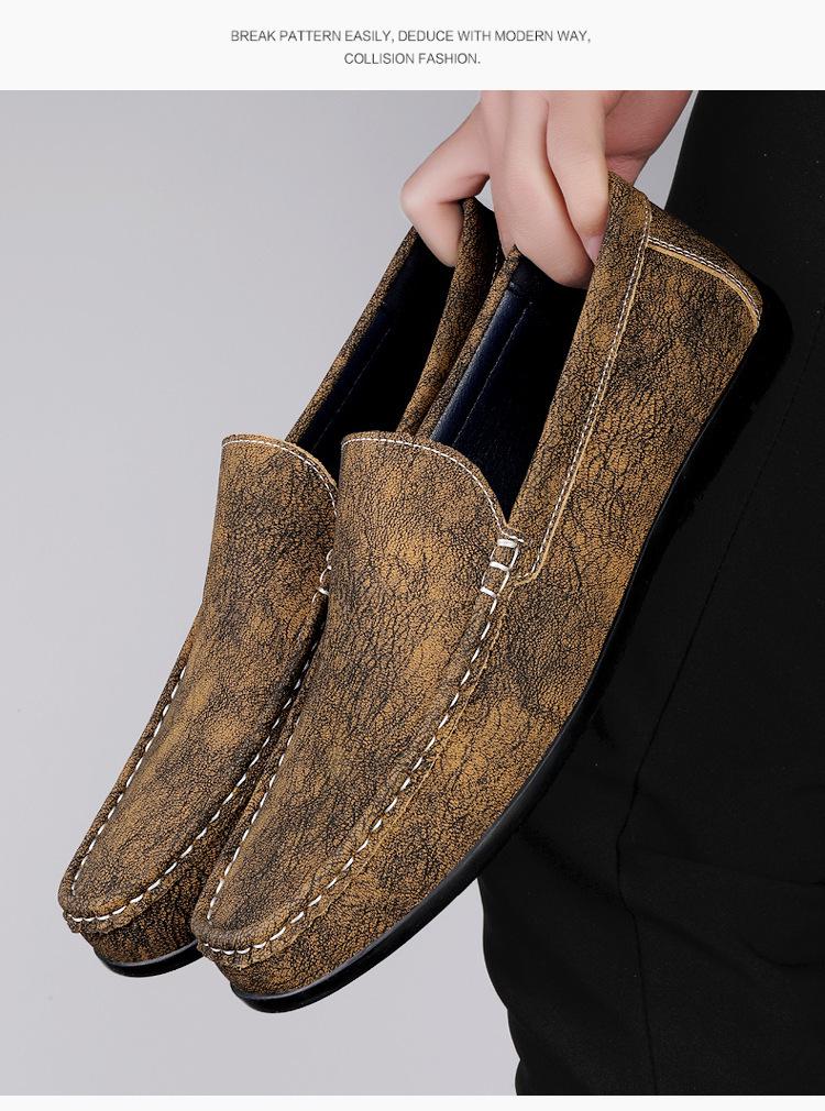 New Men's British Style Casual Leather Moccasins - Versatile Slip-on Driving Loafers