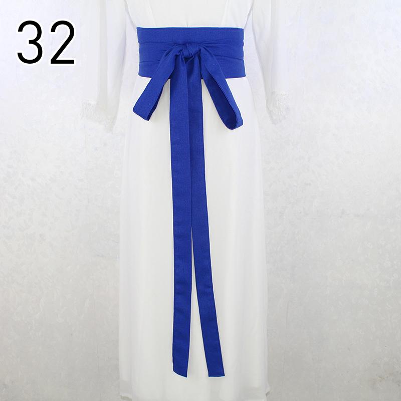 360cm Traditional Chinese Hanfu Waist Belt Cotton Linen Long Silk Sash Antique Elegant Solid Color Dress Decor for Women