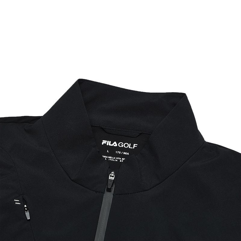 Fila Jackets Men's Pitch Black Stand Collar Moderate A11M435707FBK