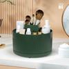 Countertop Cosmetic Storage Box 360 Degree Turntable Large Capacity 5 Compartments Multifunctional Makeup Brush Lipstick Organizer Holder Container