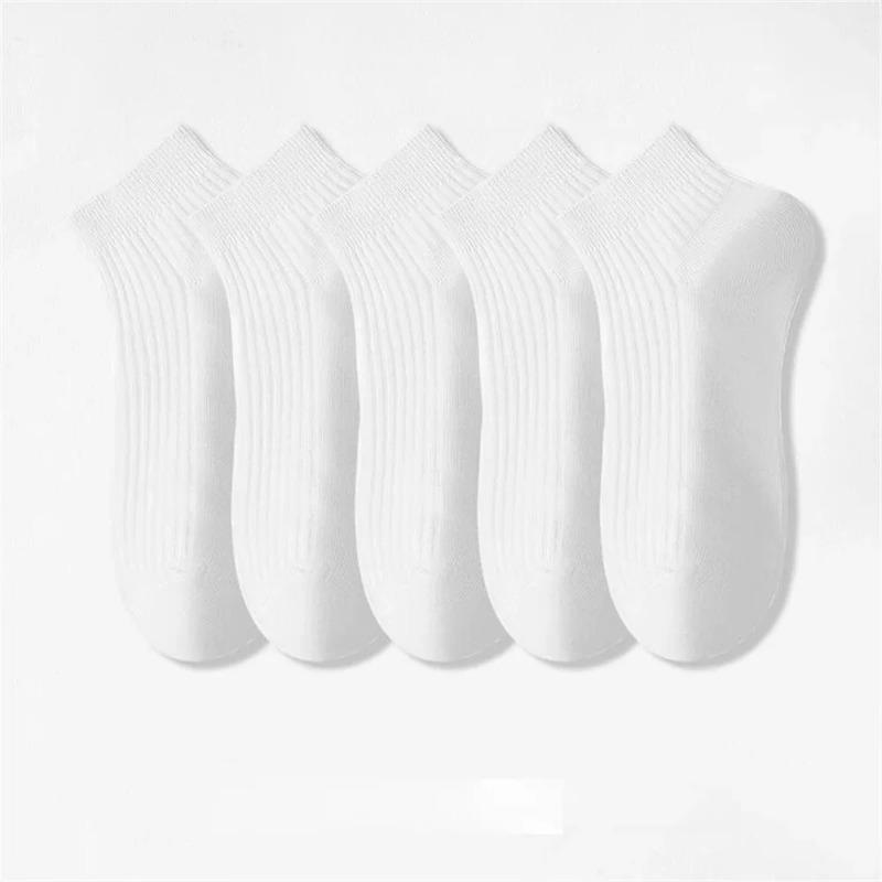 5 Pairs/Pack Ankle Socks Women Cotton Invisible Sweat-absorbing Girls Low Tube Boat Socks