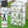 Greenhouse Indoor Outdoor Transparent Weatherproof Greenhouses Warm House with Roll up Double Zipper Door for Outside Plants