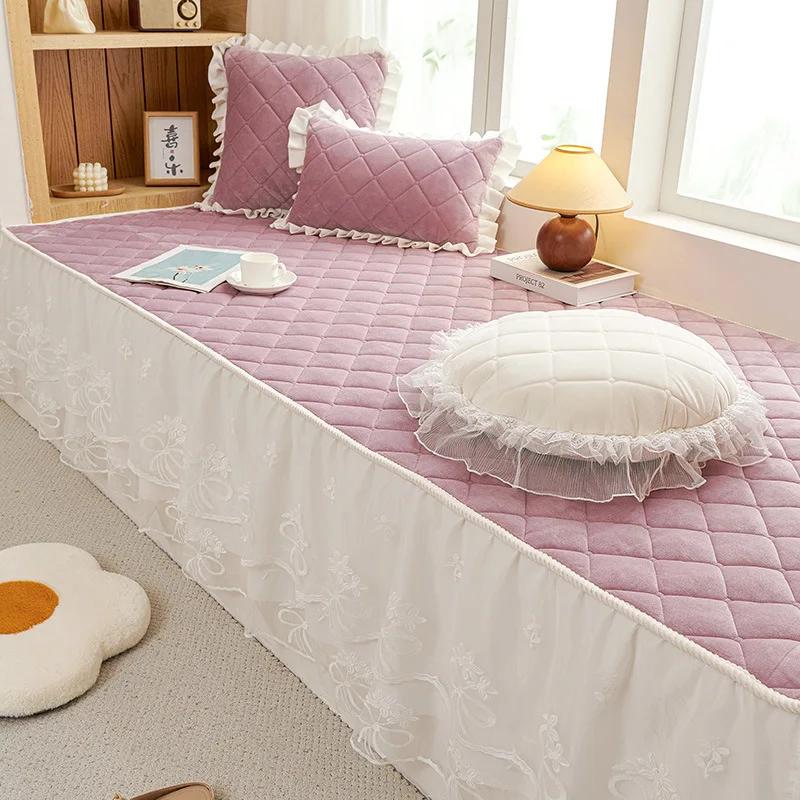 Simple And Elegant Princess Style Bay Window Cushion 2024 New Four Seasons Universal Thick Anti Slip Balconies Tatami Cushions