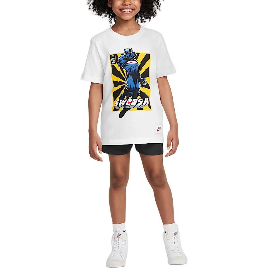 New Nike SportswearSwoosh T Shirt White Kids' HQ3231-100