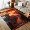 1PC Autumn Temple In Red Leaves Carpet for Living Room Bedroom Sofa Home Decor Rus Non-slip Floor Mat Luxury Gift