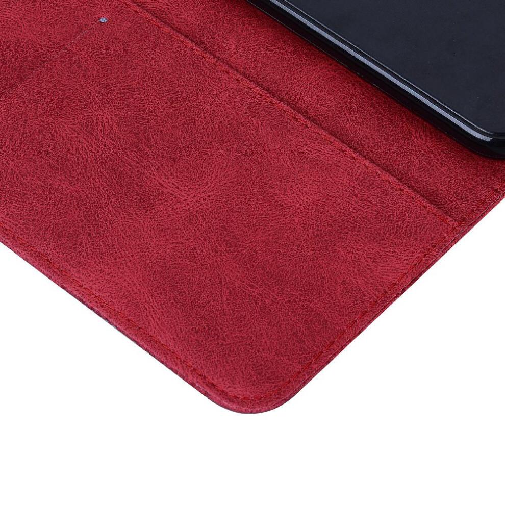 (Red) Case for Samsung Galaxy A55 5g Kickstand Protective Leather Wallet with Card Slot Stand Flip Phone Case Big Butterfly