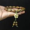Green Sandalwood Fragrant Bracelet Waterdrop Beads Flower Pendant Women Wrist Ornament