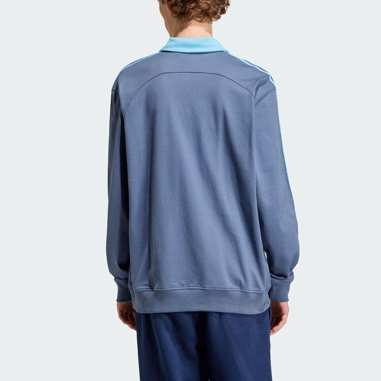 adidas Originals Kapuzenpullover mit Kragen, drei Streifen und halbem Reißverschluss IS2147