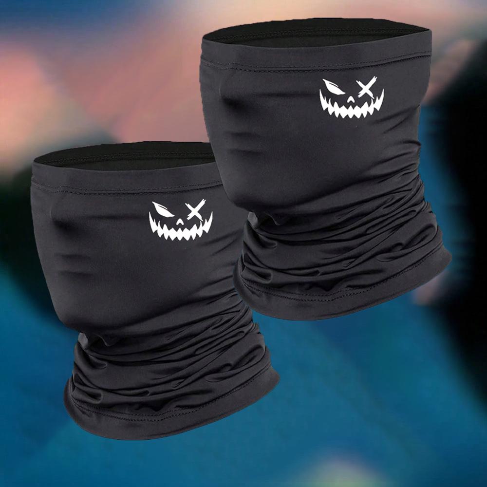 Balaclava Neck Gaiter Sweat-absorbent Evil Smile Half Face Mask Summer Breathable Mask Outdoor Motorcycle Half Mask