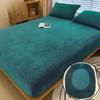 Warm Winter Velvet Fleece Fitted Sheet Elastic Mattress Cover Couple 2 Seater Bed Linens Luxury Double Bed Sheet