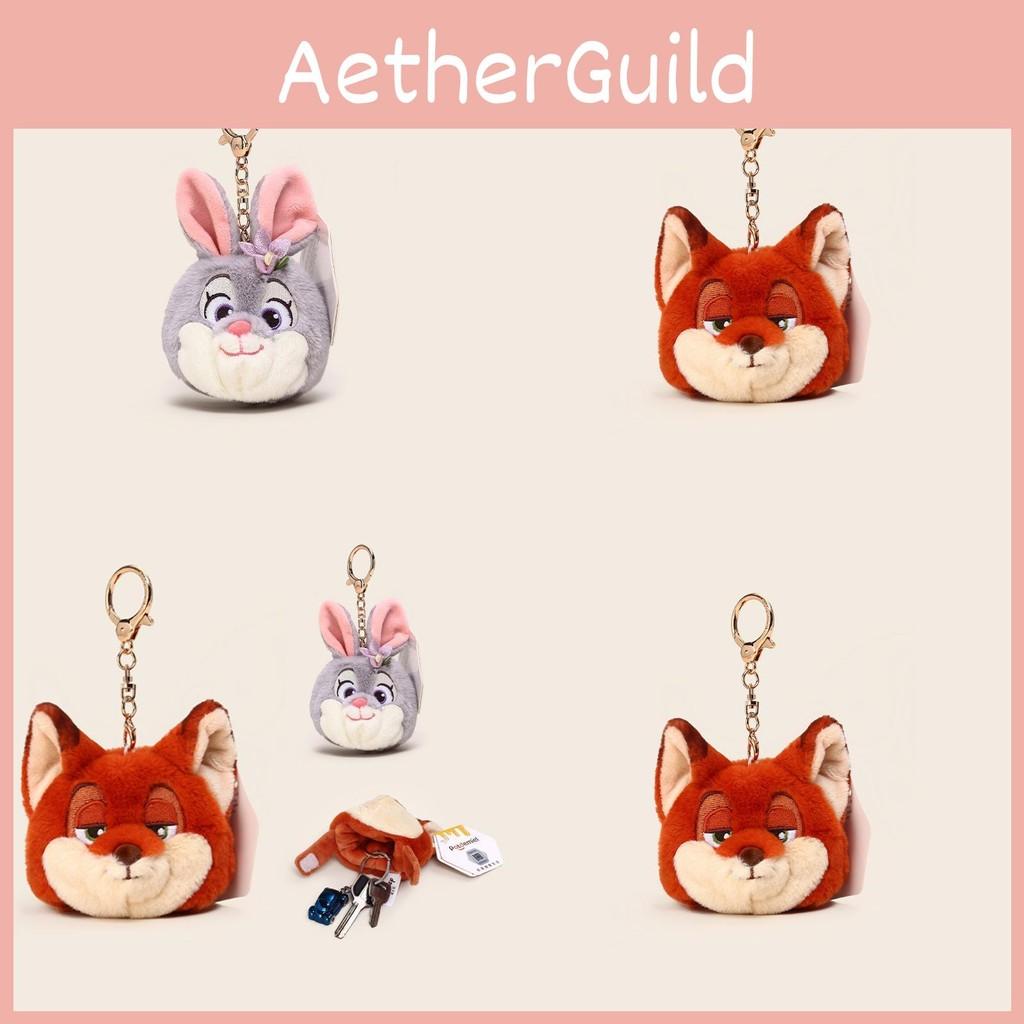 Soft Plush Zootopia Keychain Cute Cartoon Judy Nick Car Key Gifts Organizer