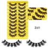 10 Pairs Eye Eyelashes 5D Fluffy Soft Natural Look False Eyelashes Thick Faux Mink Lashes Cat Eye Lashes Eyelashes Extensions