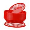 24 Oval Baskets Bread Frying Serving Trays Retro Storage for Restaurants Picnics