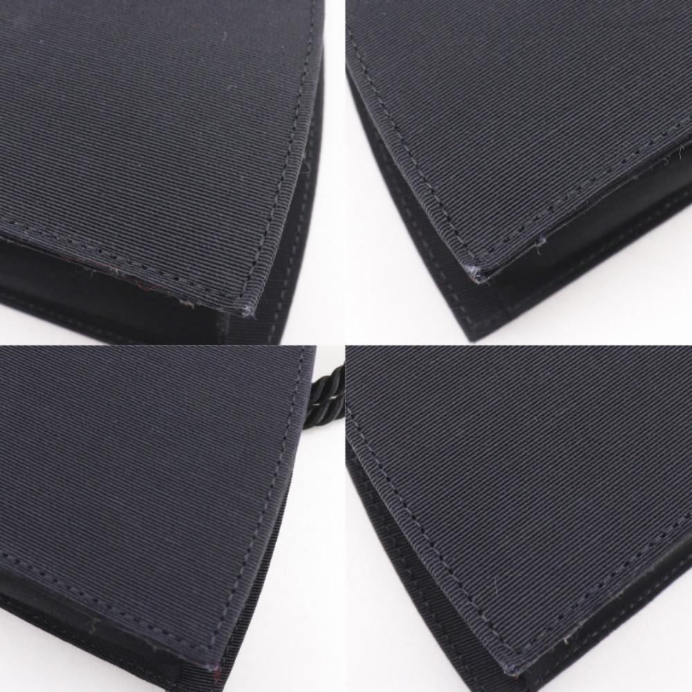 Yves Saint Laurent Party Bag Shoulder Bag 2-way Clutch Black Cotton Women Used