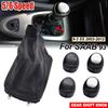 New Gear Shifter Knob With Leather Gaiter Boot Case Collar 5/6 Speed For SAAB 93 9-3 SS 2003-2012 55566207 55353898 Car Styling