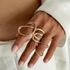 Metal Line Hollow Joint Ring, Design Sense Geometric Irregular Ring Ring Ring Ring