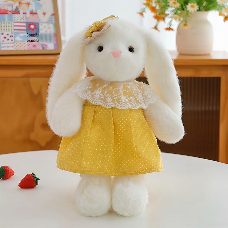 Long-eared Rabbit Plush Toy Skirt-Wearing Doll - Children's Gift
