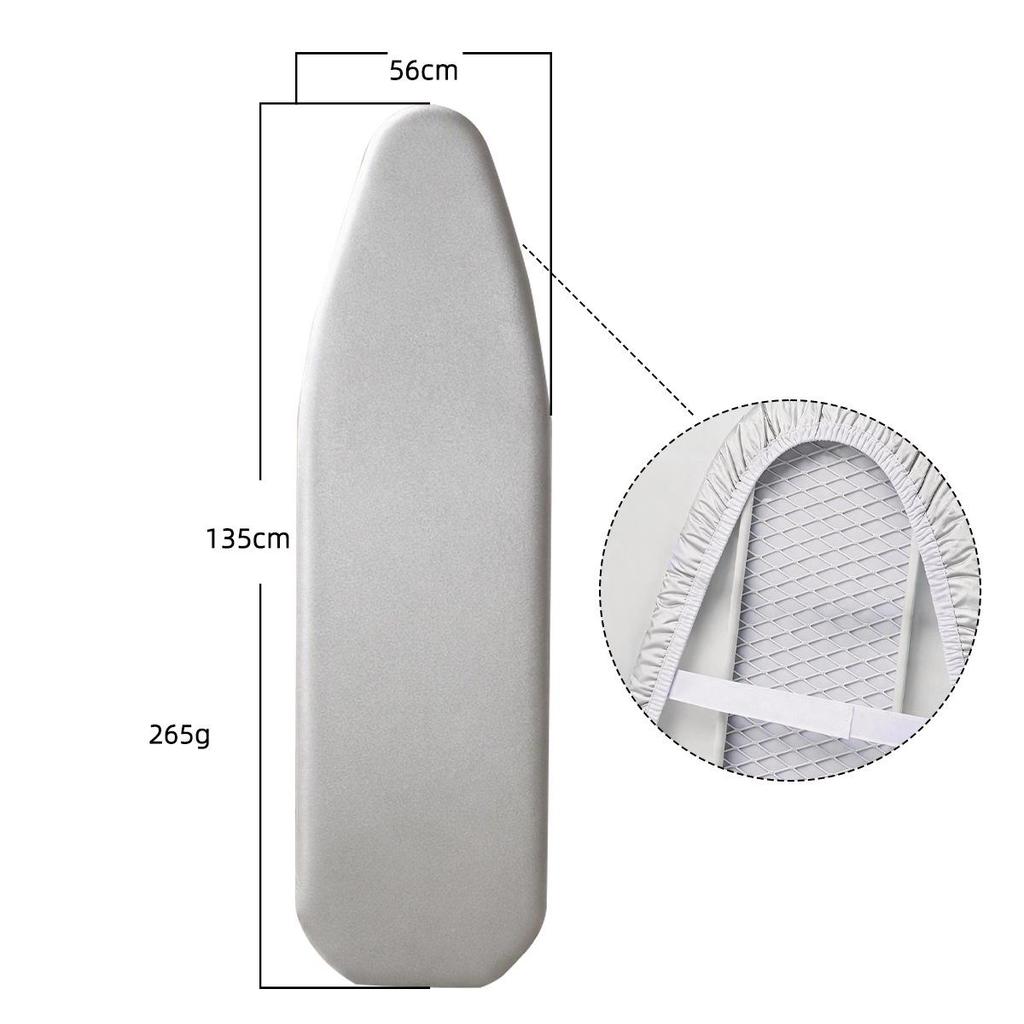 Housse de planche à repasser premium argentée, anti-poussière, de haute qualité, fabriquée sur mesure