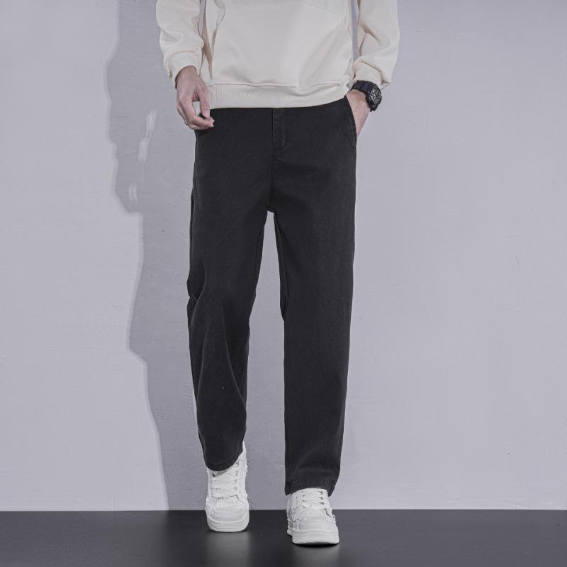 Spring and Autumn New Denim Casual Pants Men's Versatile Trend Loose Straight Vertical Lyocell Business Long Pants