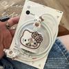 Leopard Print Hello Kitty Data Cable Protective Sleeve For Iphone 17 16 15 18/20W Charger Head Protector Cover Anti-Break Rope