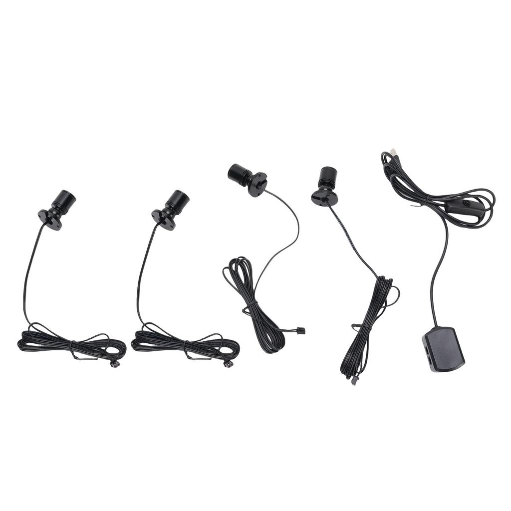 4PCS Mini Spotlight 90LM USB 360 Degree Rotating Indoor Spot Light Accent Light for Showcase Jewelry Cabinet Porch
